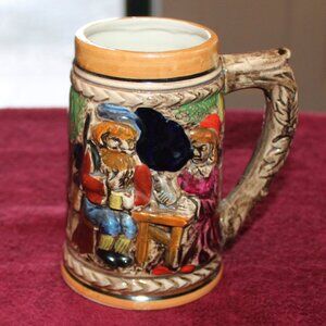 Vintage Banko Ware ceramic beer stein made in Japan